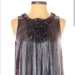 L’Agence little black dress Mini formal high neck sleeveless floral flower decor